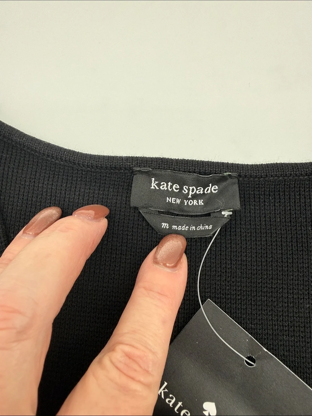 Kate Spade New York Scalloped Sweater Blazer Black